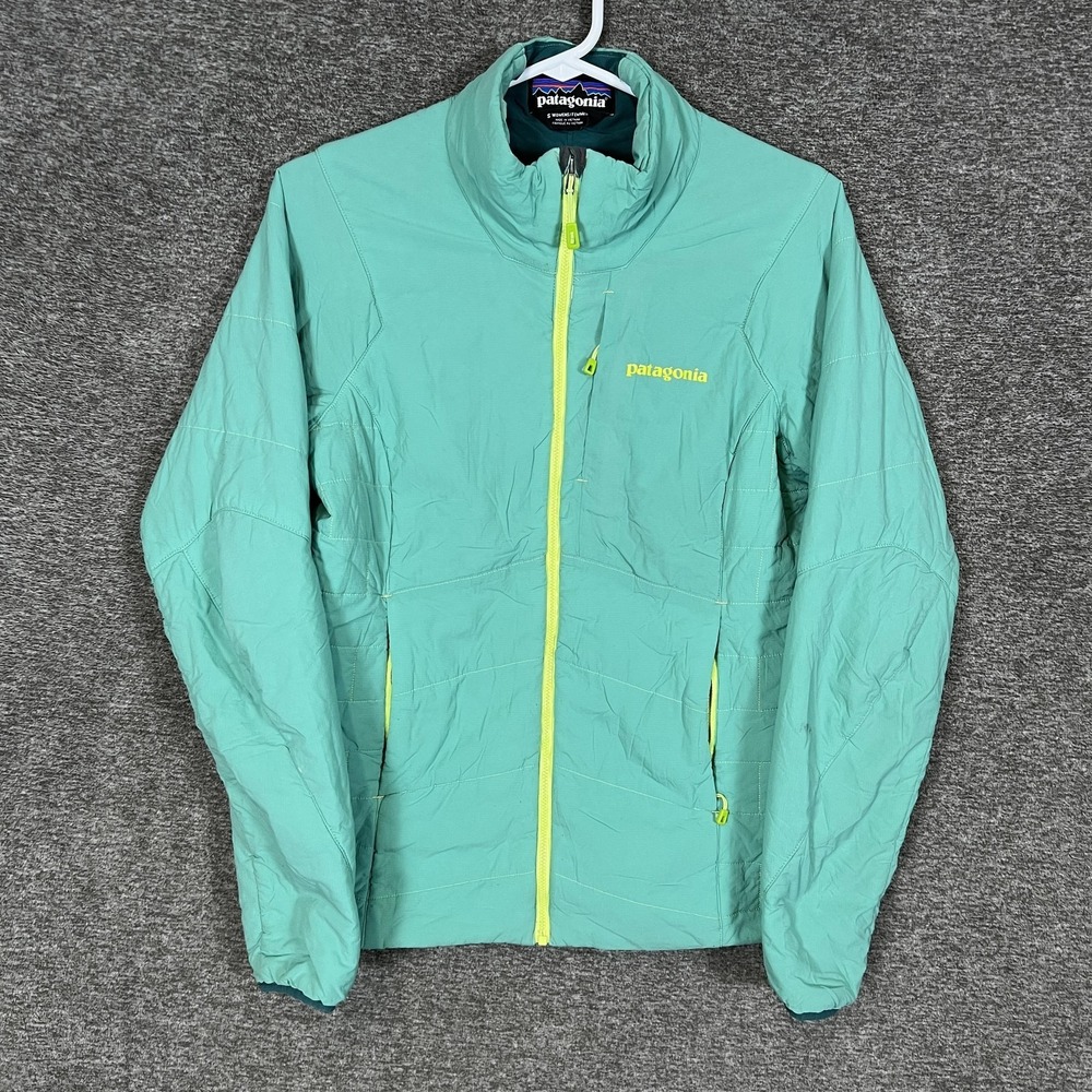 Patagonia Nano Air Puff Jacket Womens Small Green Insulated Full Zip Lightweight